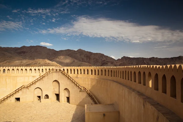 Wspaniały widok fortu nizwa (ad dakhiliyah, oman) — Zdjęcie stockowe