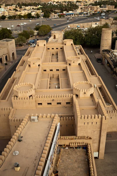 Wspaniały widok fortu nizwa (ad dakhiliyah, oman) — Zdjęcie stockowe