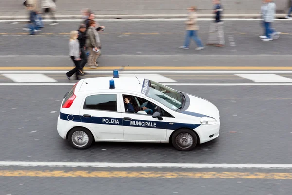stock image Roman Police Car (Polizia Municipale in Rome, Italy)