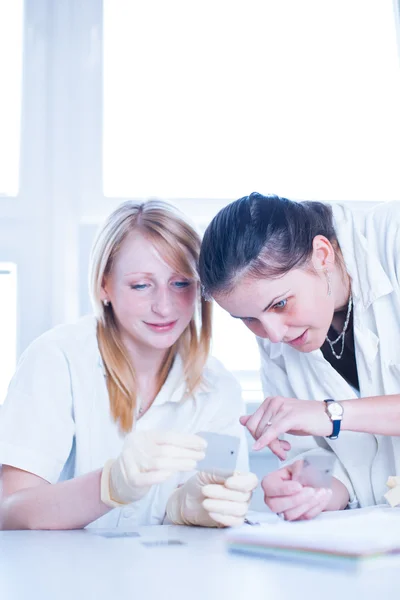 Retrato de uma pesquisadora fazendo pesquisa em um laboratório — Fotografia de Stock