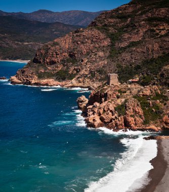 Korsika west coast calanches porto yakınındaki scandola