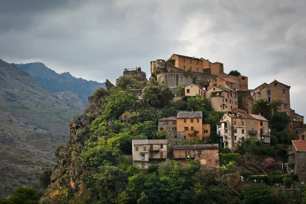 Corte, corsica, Fransa görünümünü — Stok fotoğraf