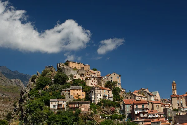 Blick auf Corte, Korsika, Frankreich — Stockfoto