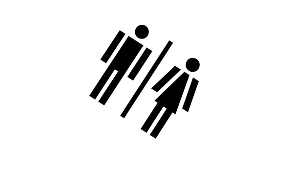 性别/平等机会概念 — — 男人和女人肩并肩 — 图库照片