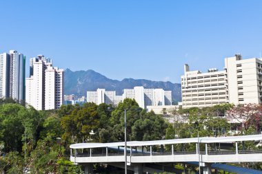 Hong Kong şehir merkezinde, gündüz vakti.