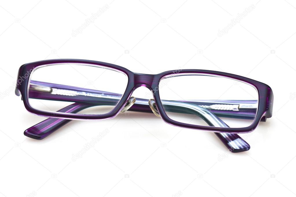 A pair of purple glasses