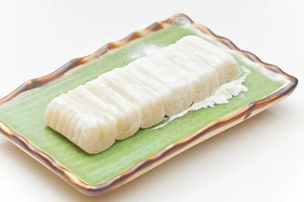 Banana roll on dishes — Stock Photo, Image