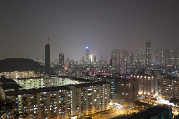 हांगकांग डाउनटाउन रात में — स्टॉक फ़ोटो, इमेज