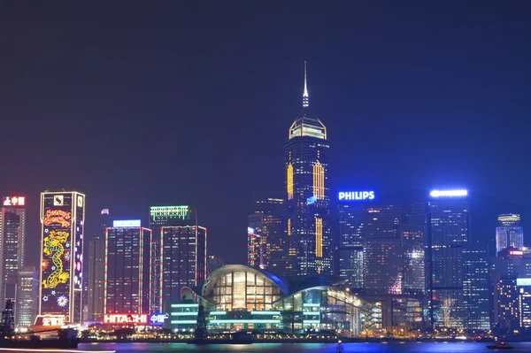 Χονγκ Κονγκ νυχτερινή άποψη για τα Χριστούγεννα — Φωτογραφία Αρχείου