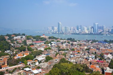 gulang-yu Island, Çin Xiamen havadan görünümü