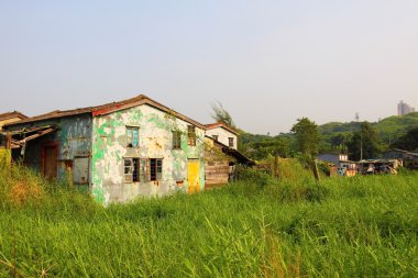 hong Kong kırsalında kırsal evleri