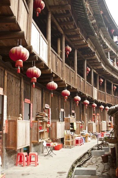 Interior de Tulou en Fujian, China —  Fotos de Stock