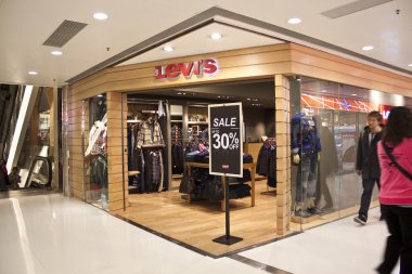 Levis shop in Hong Kong clipart