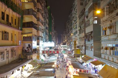 Hong Kong pazarı.