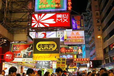 Hong Kong 'daki Mongkok bölgesi.
