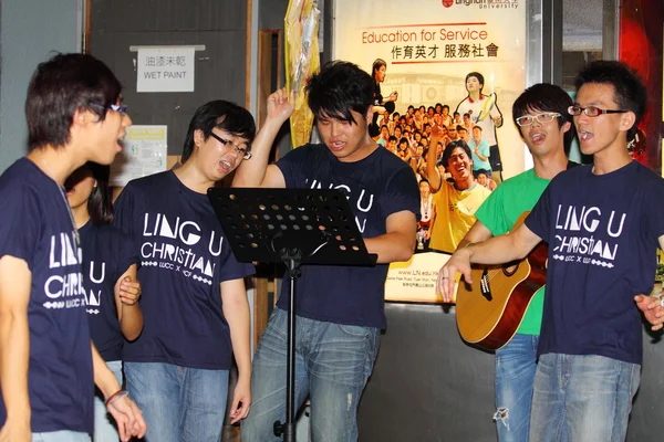 Πανεπιστήμιο lingnan Χονγκ Κονγκ - 24 Αυγούστου, κατέχει νέα φοιτητής χαλί — Φωτογραφία Αρχείου