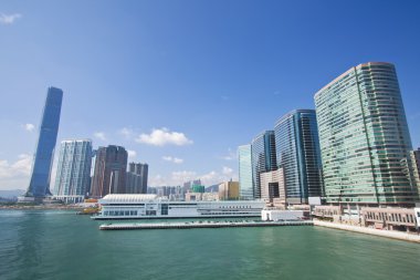 Hong kong ofisleri ve manzarası gün