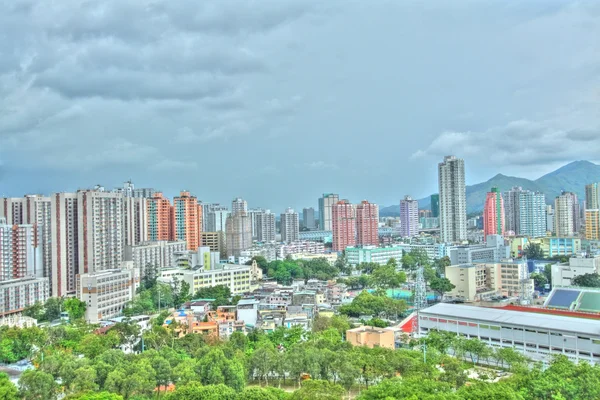 Yuen Long centro da cidade de Hong Kong, imagem HDR . — Fotografia de Stock