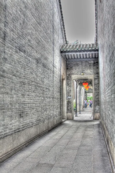 Corredor en templo de China — Foto de Stock