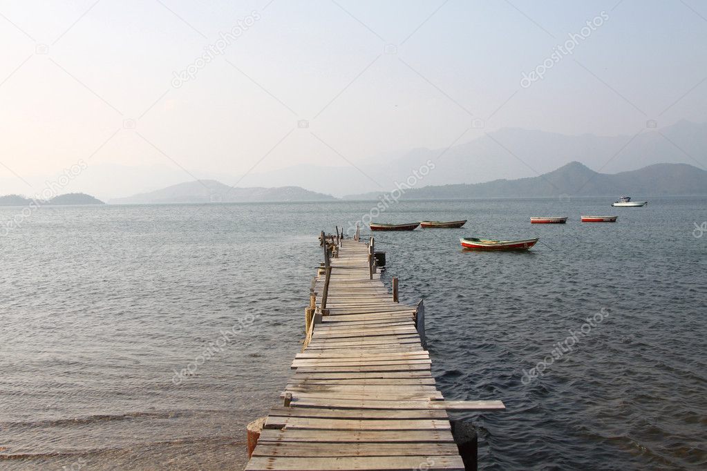 Wooden pier over the sea