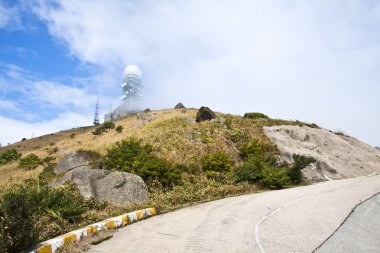 Weather station at top of Hong Kong, Tai Mo Shan. clipart