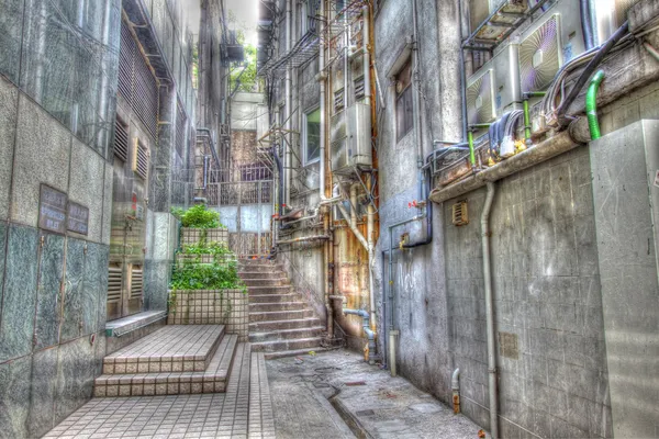 Alley in an old street, HDR image. — Stock Photo, Image