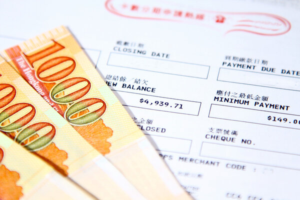 Hong Kong dollar with bill