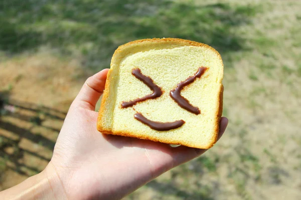 Smiley-Gesicht Brot — Stockfoto