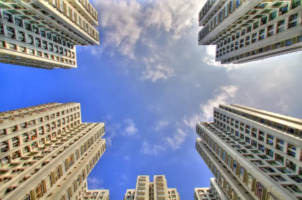 Hong kong allmännyttiga bostäder i hdr — Stockfoto