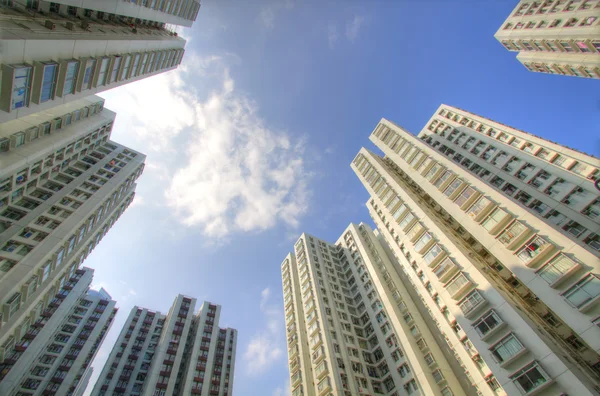 Hong Kong alloggi pubblici in HDR — Foto Stock