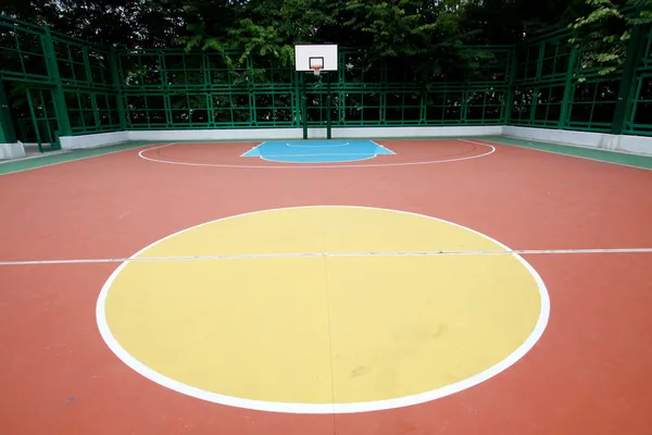 Quadra de basquete em vista abstrata — Fotografia de Stock