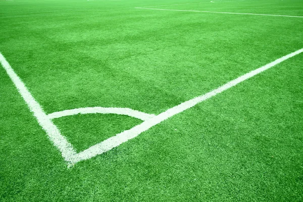 Voetbal veld hoek — Stockfoto