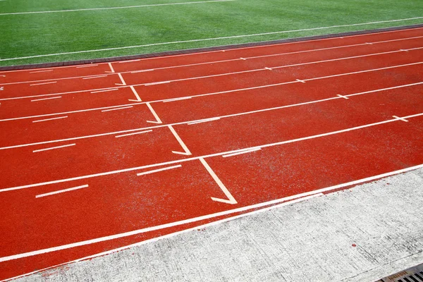 Running track in abstract view — Stock Photo, Image