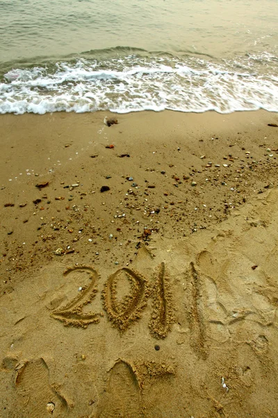 2011 on sand — Stock Photo, Image