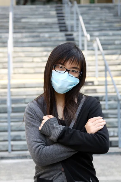 Asiática enferma mujer — Foto de Stock