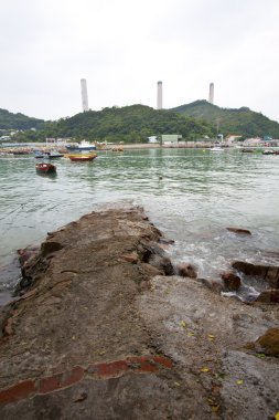 Power station in Lamma Island, Hong Kong. clipart