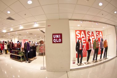 Uniqlo Shop in Hong Kong clipart