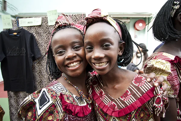 stock image African children smiling happily