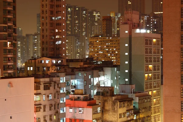 Hong Kong centro por la noche —  Fotos de Stock