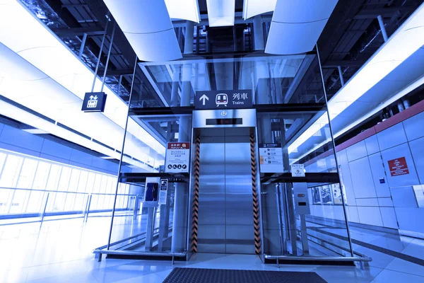 Elevator in train station Royalty Free Stock Images