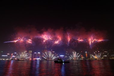 Çin yeni yılı 2011 boyunca hong Kong Fireworks