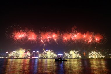 Çin yeni yılı 2011 boyunca hong Kong Fireworks