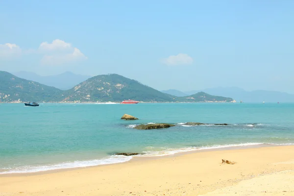 Pláž v cheung chau, hong kong. — Stock fotografie