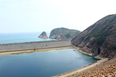 hong Kong deniz kıyısından deniz cliff ve deniz yığını