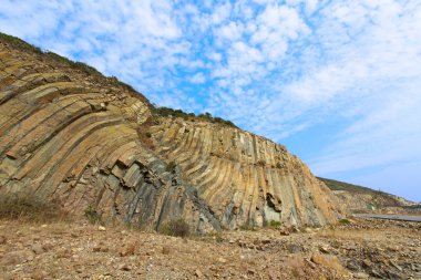 hong kong geo park peyzaj kayalar