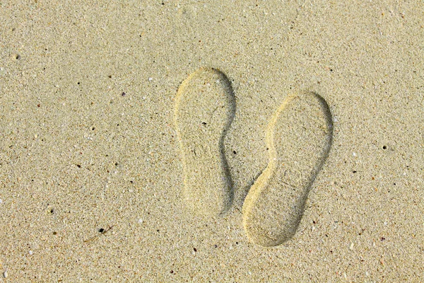 Footprints on sand — Stock Photo, Image