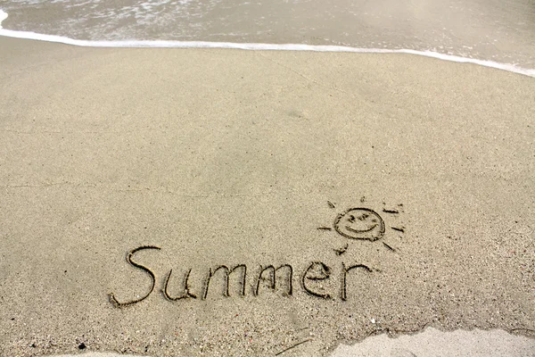 Summer words on sand — Stock Photo, Image