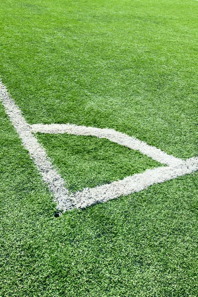 Уголок футбольного поля — стоковое фото