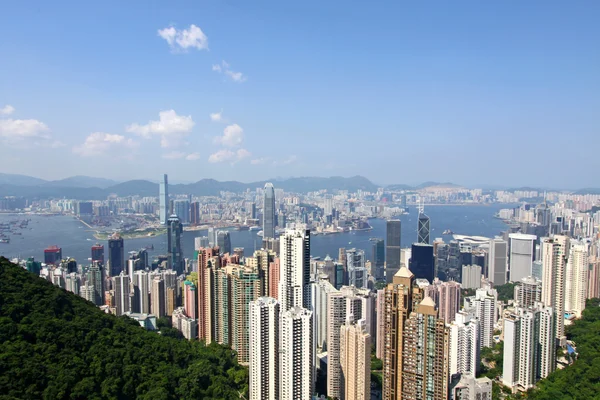 Вид Гонконга с вершины — стоковое фото