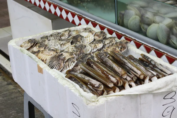 Рынок морепродуктов в Гонконге — стоковое фото